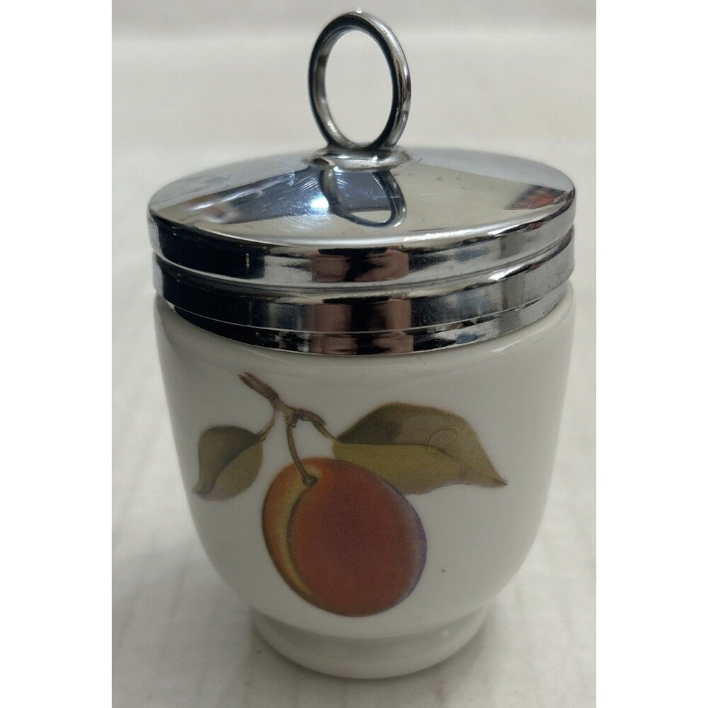 Vintage Royal Worcester Evesham Egg Coddler Peach & Berries